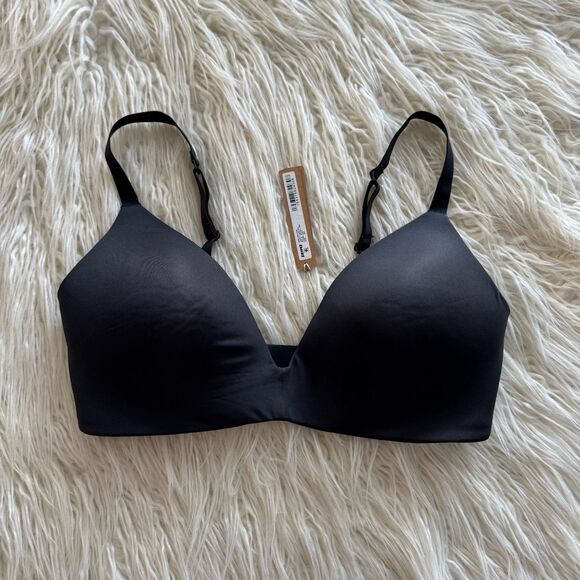 Skims Wireless Form T-shirt Bra Onyx Size 36D - Picture 1 of 7